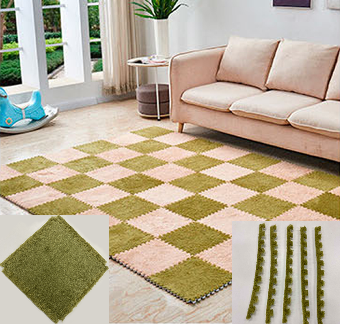 Fluffy Foldable Anti-Skid Carpet Tiles