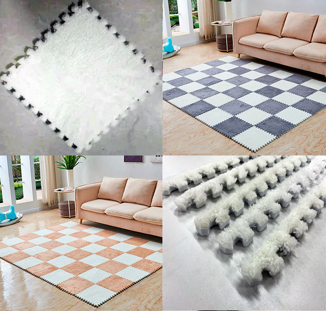 Fluffy Foldable Anti-Skid Carpet Tiles