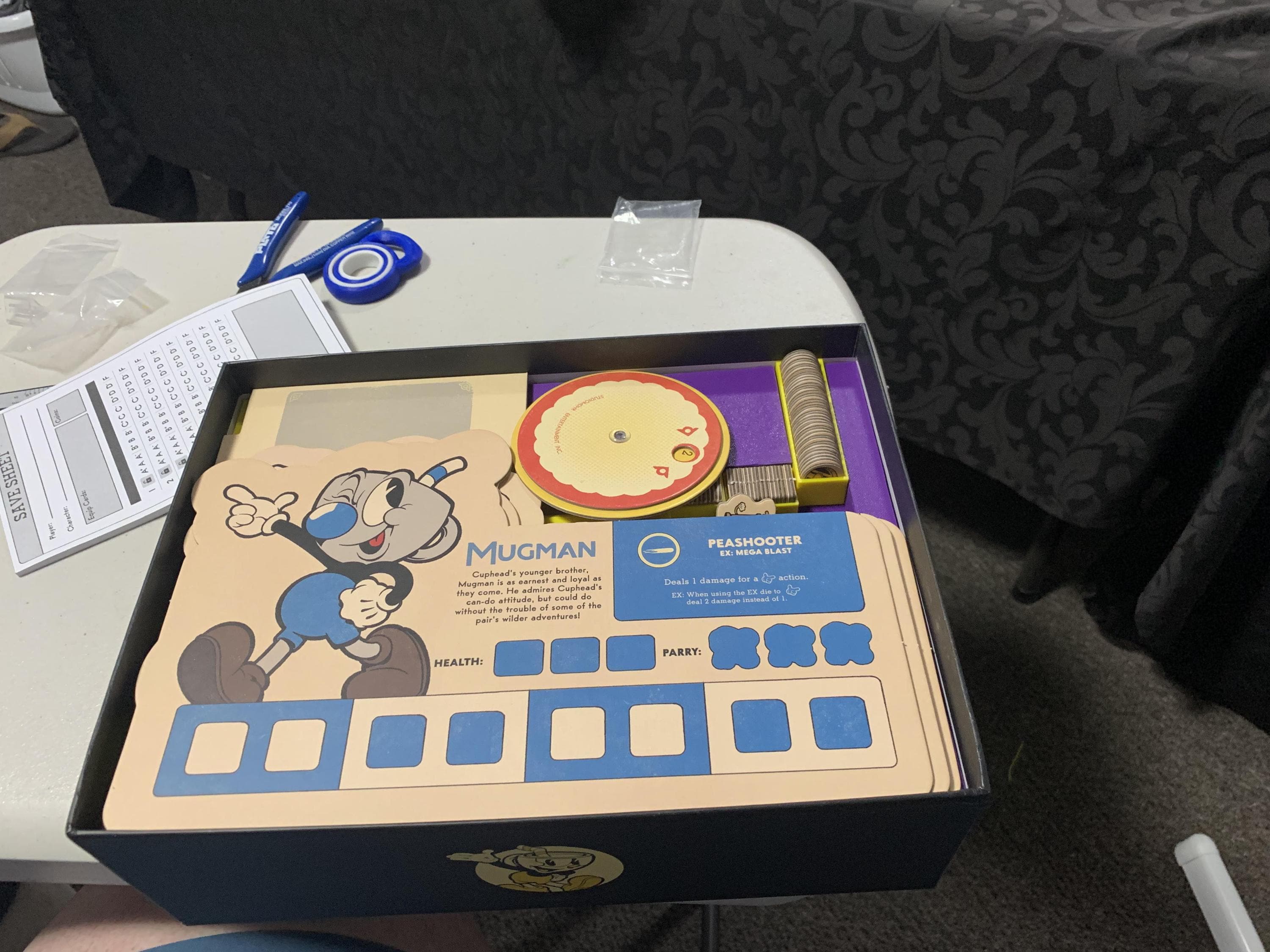 Cuphead - Fast Rolling Dice | Board Game Insert | Organizer