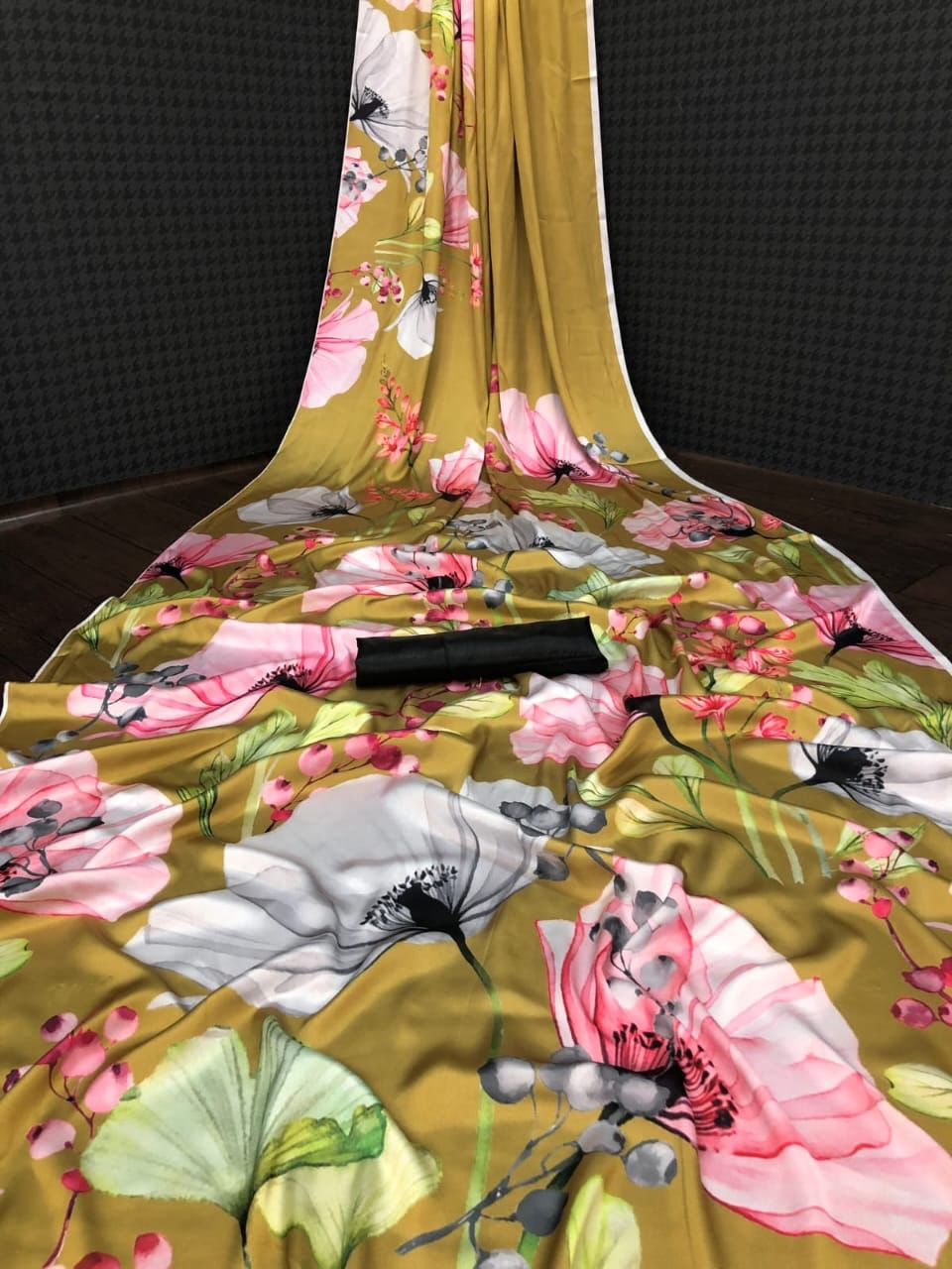 Devsena Soft Silk Saree with 4D Digital Print and Satin Silk Blouse