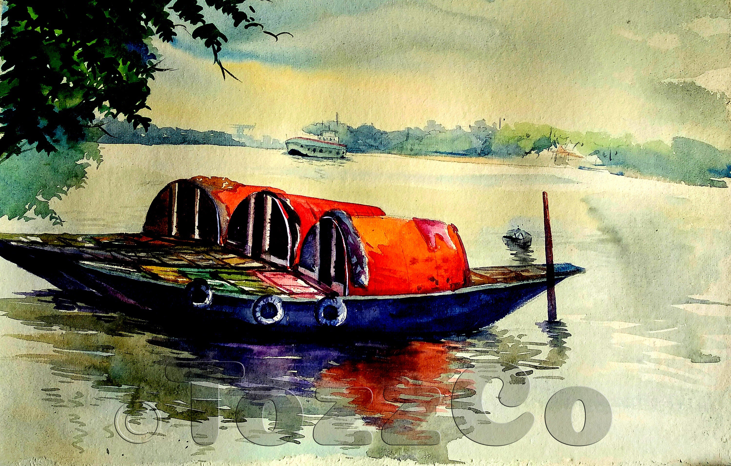 Dusk at Ganges | Art Print
