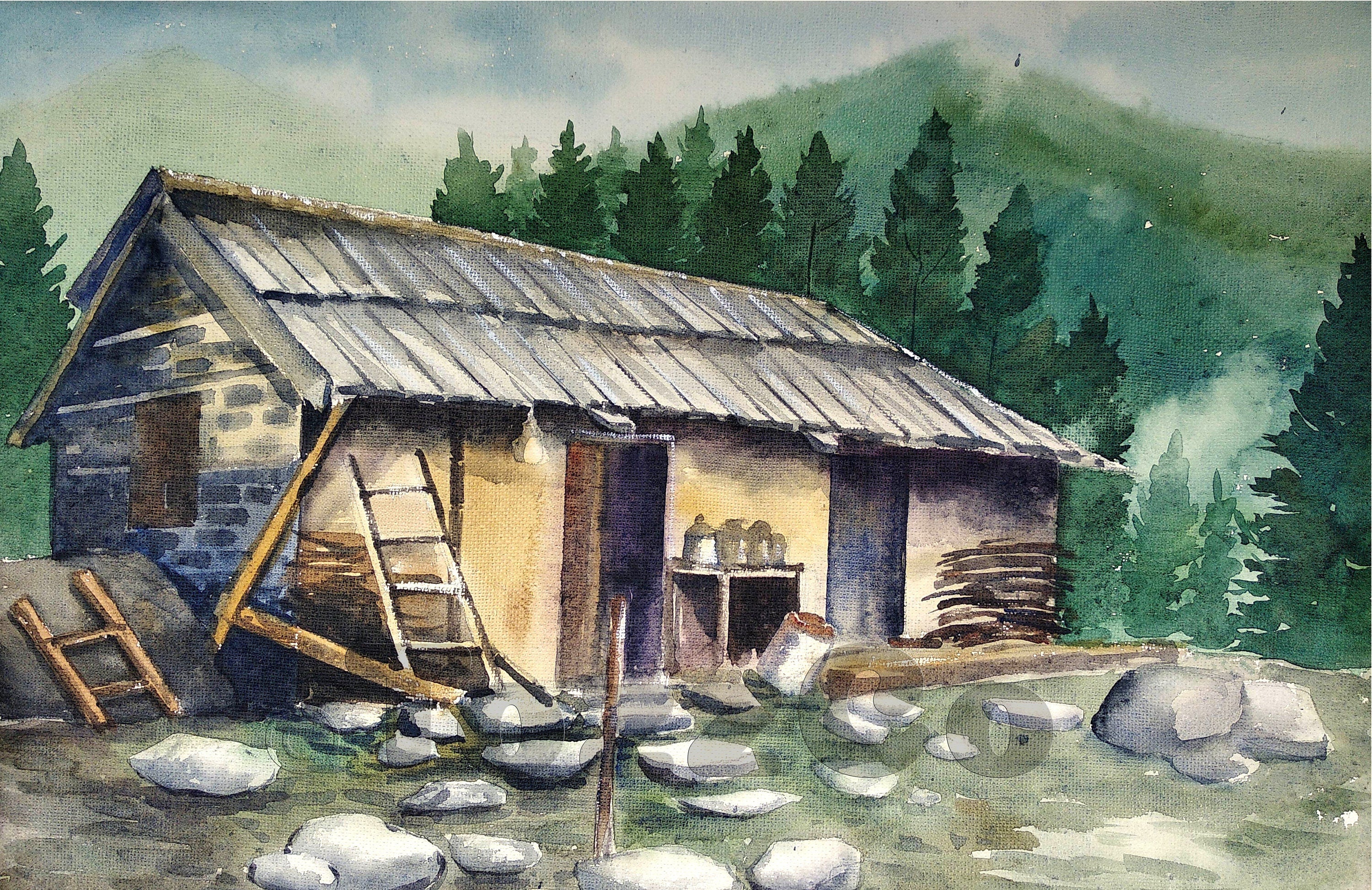 Mountain Lodge | Art Print