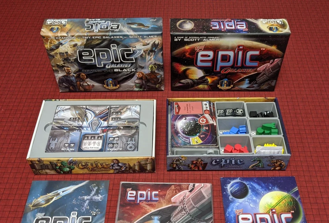 Tiny Epic Galaxies + Beyond The Black - Deluxe Editions | Board Game Insert | Organizer