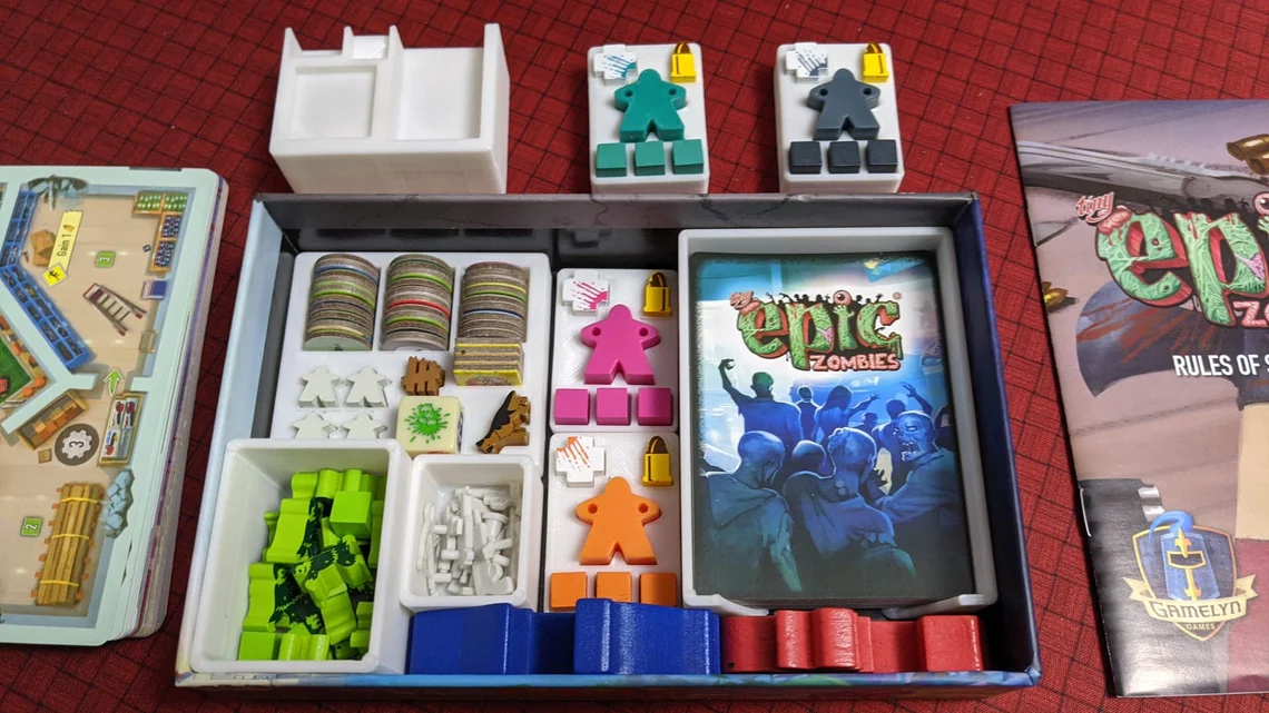 Tiny Epic Zombies Deluxe | Board Game Insert | Organizer