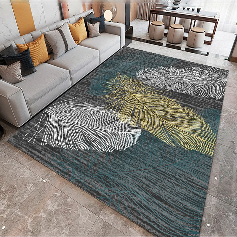 Feathers Modern Geometric Carpet for Living Room | Area Rug