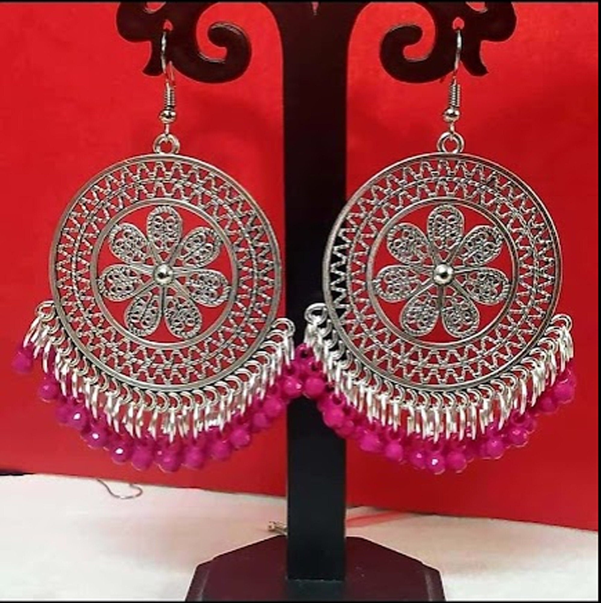 Costume Jewellery Women's Fashion Indian Traditional Handmade Dangle Earrings