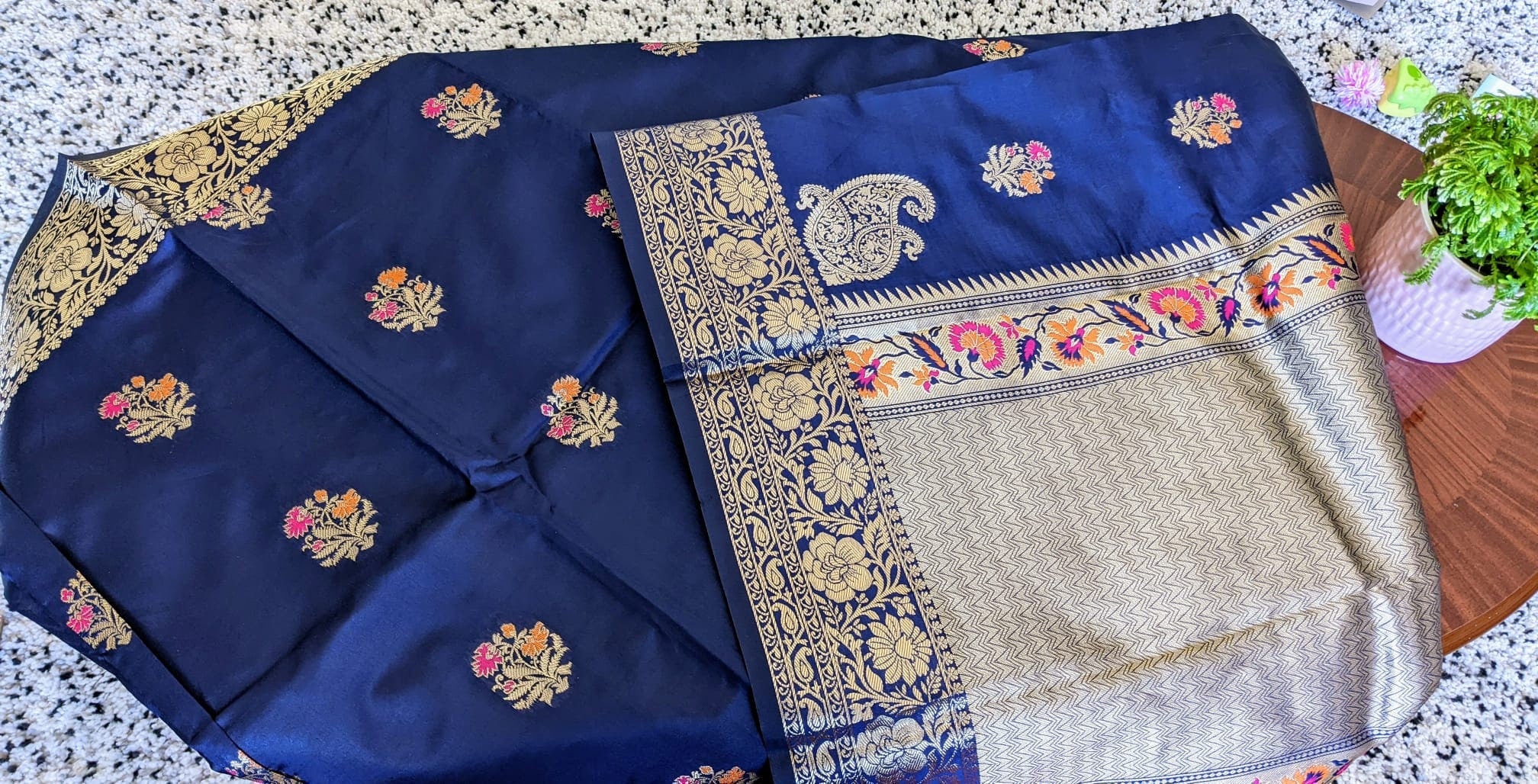 Traditional Blue Silk Saree