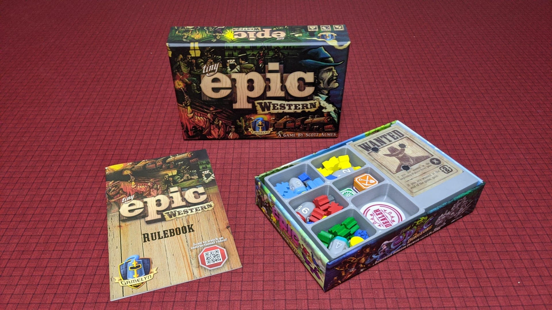 Tiny Epic Western | Board Game Insert | Organizer