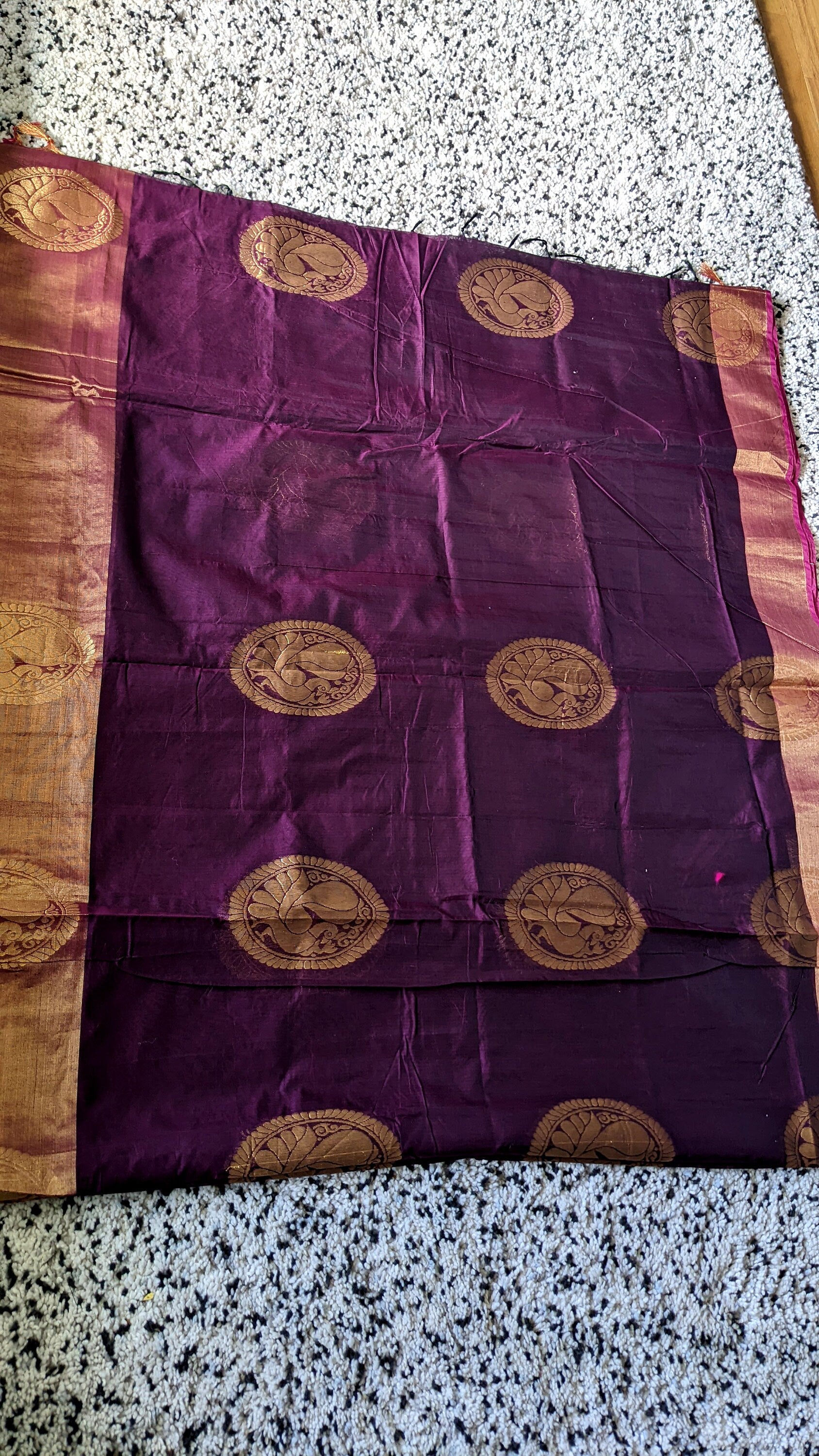 Traditional Royal Purple Silk Saree